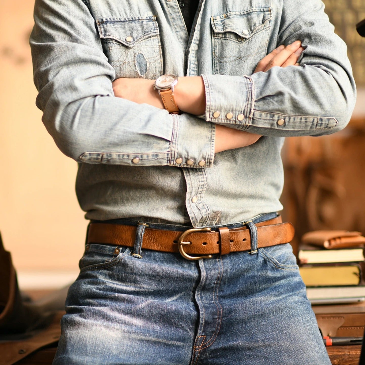 Harrison Herren-Ledergürtel aus 100 % Rindsleder