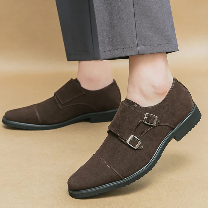 Duke chukka sko i velour med monk strap til et elegant og sofistikeret look