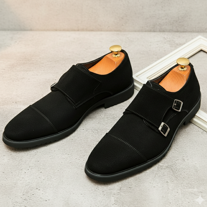 Duke chukka sko i velour med monk strap til et elegant og sofistikeret look