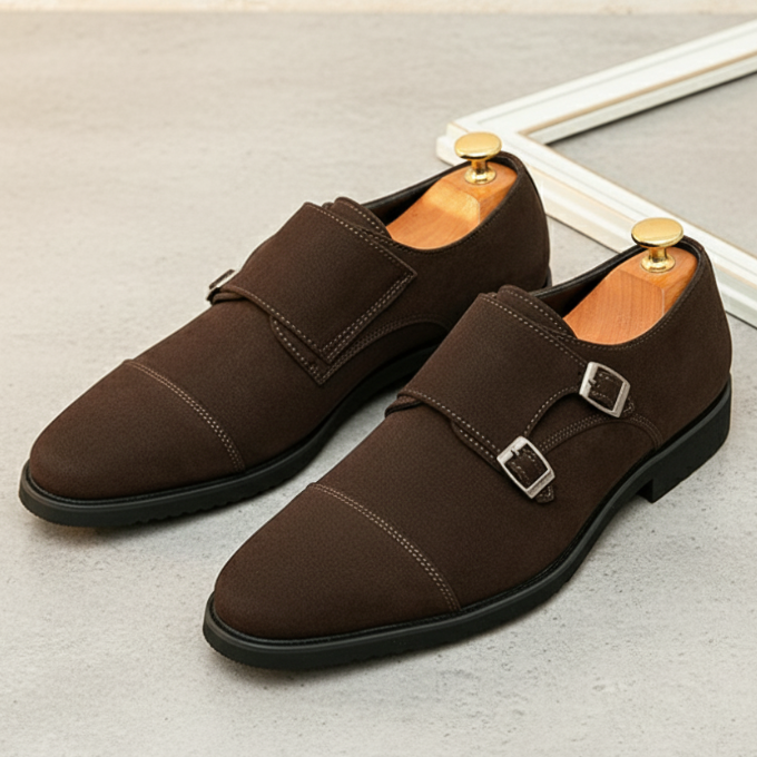 Duke chukka sko i velour med monk strap til et elegant og sofistikeret look