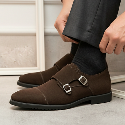 Duke chukka sko i velour med monk strap til et elegant og sofistikeret look