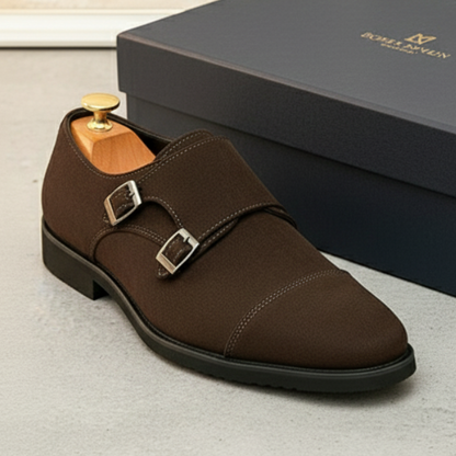 Duke chukka sko i velour med monk strap til et elegant og sofistikeret look