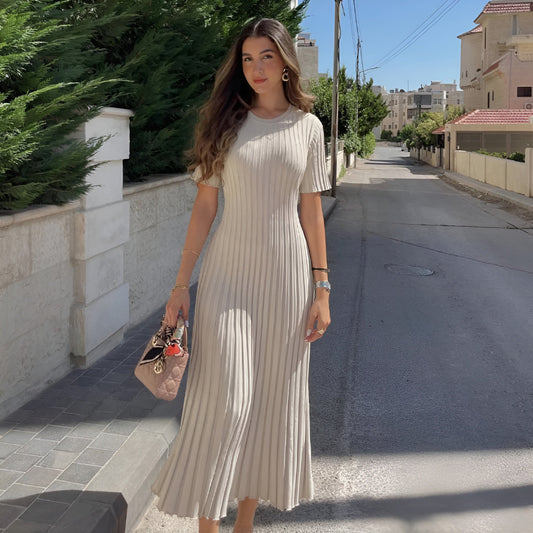 Edithe™ - Elegant striped dress