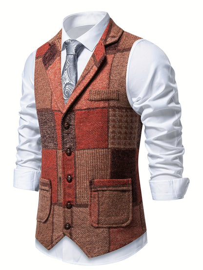 RAVNHOLM | Tweed-vest med sildebensmønster