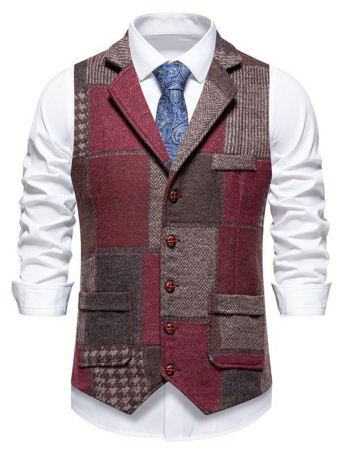 RAVNHOLM | Tweed-vest med sildebensmønster