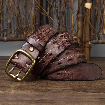 Rebel with the Outrider meat suede belt for a bold style