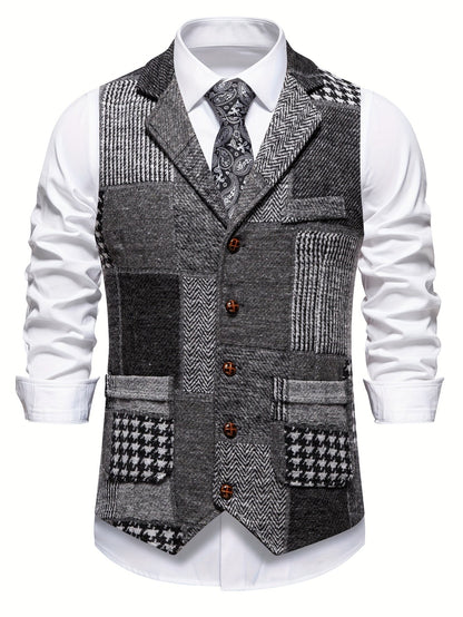 RAVNHOLM | Tweed-vest med sildebensmønster