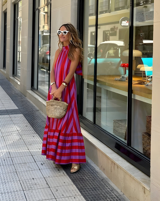 Estri™ - Spring dress with stripes