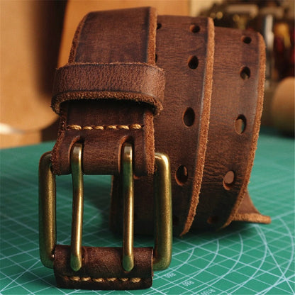 Outrider distressed leather belt for an elegant and durable style
