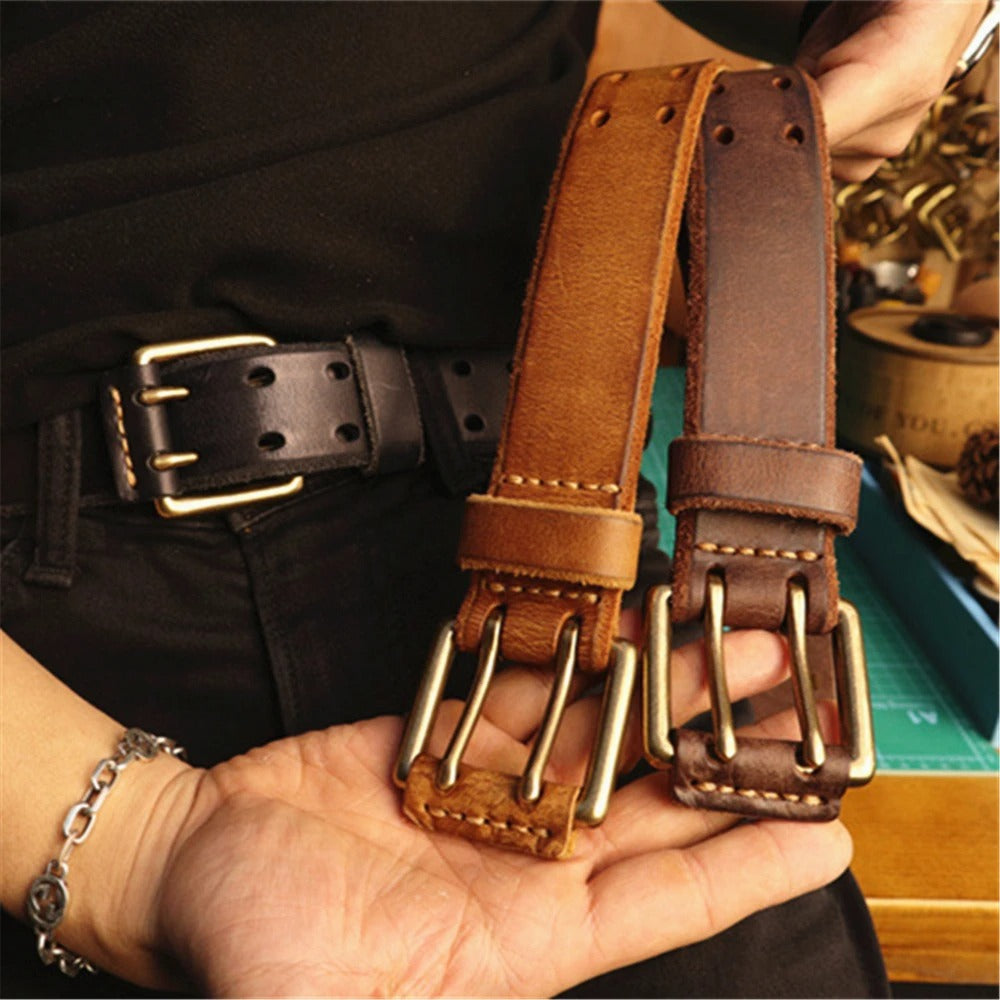 Outrider distressed leather belt for an elegant and durable style