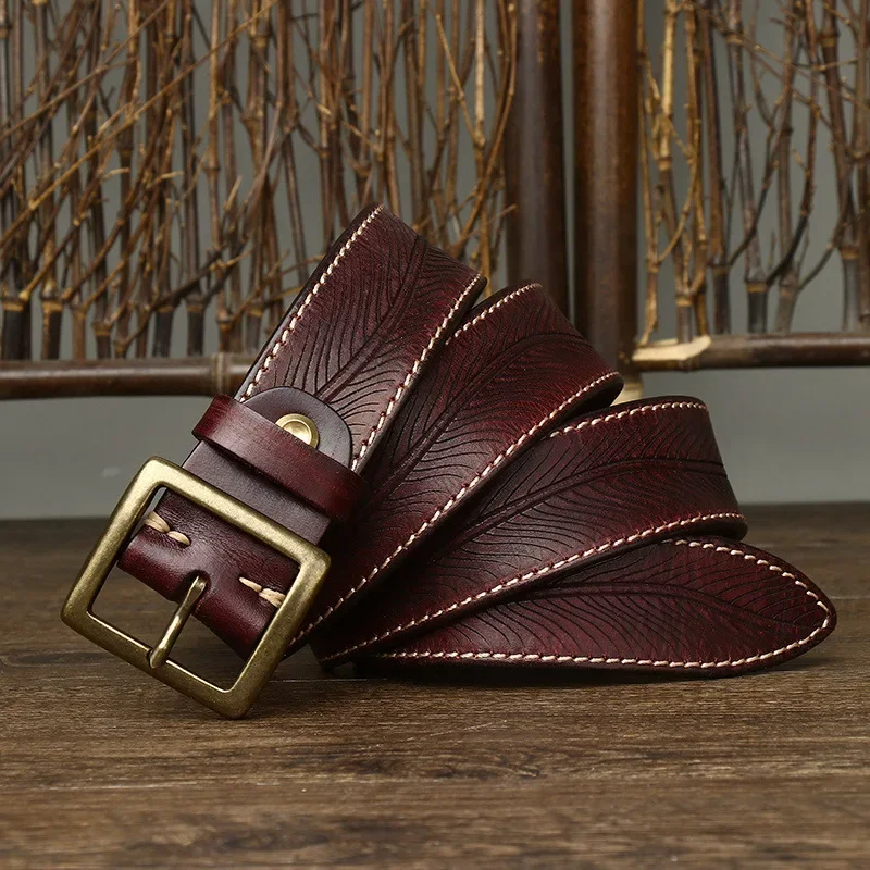 Genuine leather belt Heritage made of cowhide