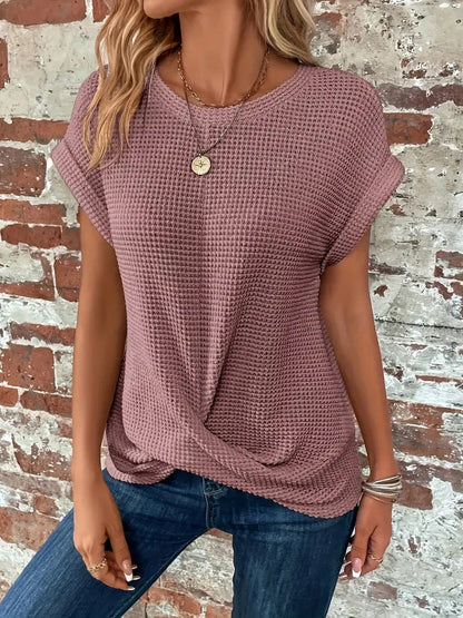 Ellis™ | Elegant bluse med rund hals